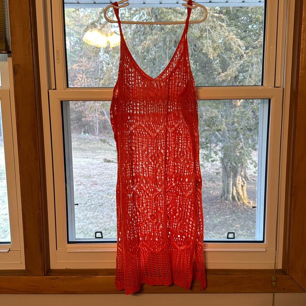 Knit Orange Swim Cover